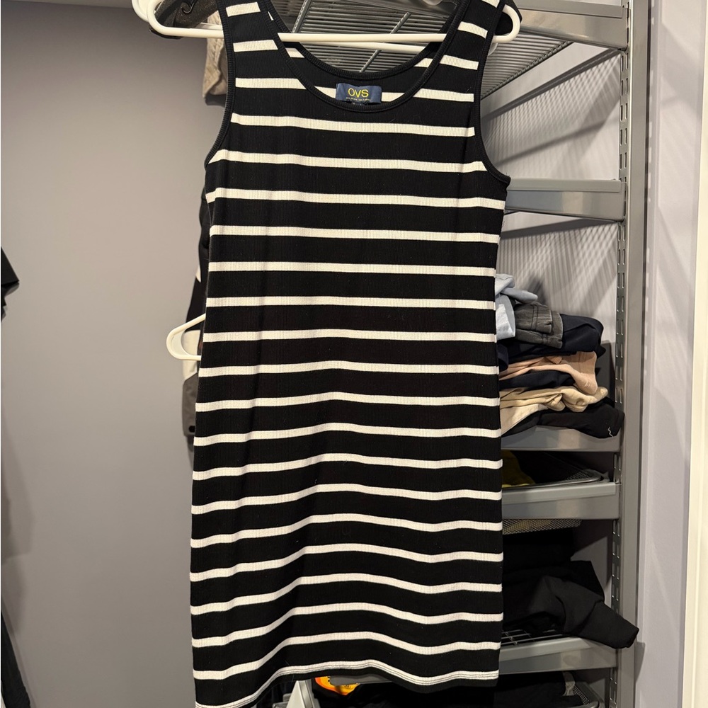 Ovs dress black and white size L maternity